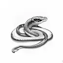 Snake eating itself tattoo design idea