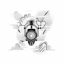 railroad train tattoo design idea