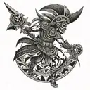 Mexico Aztecs warrior tattoo design idea