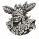 Mexico Aztecs warrior tattoo design idea