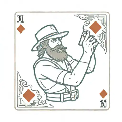 Lumber Jack playing card tattoo design idea