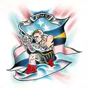 fighter Russia tattoo design idea