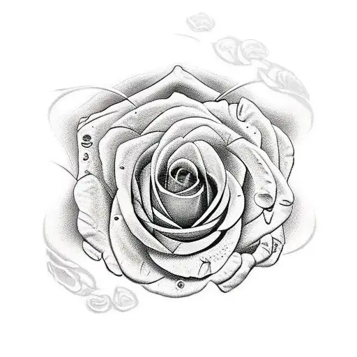 sand clock and roses tattoo design idea