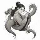 mulan and mushu tattoo design idea