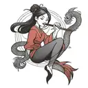 mulan and mushu tattoo design idea