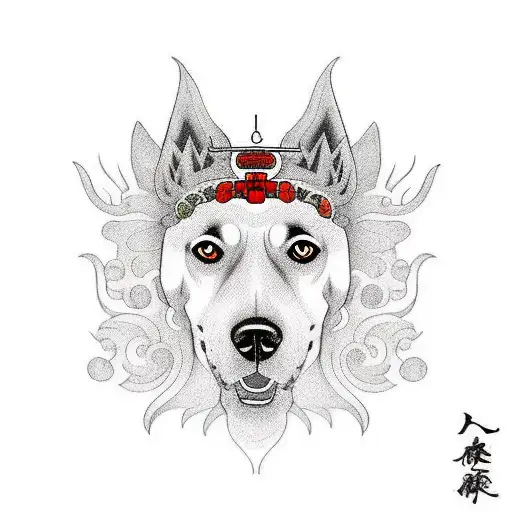 Dog tattoo design idea
