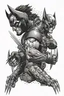 Wolverine and deadpool tattoo design idea