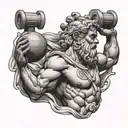 Greek god atlas holding tattoo design idea