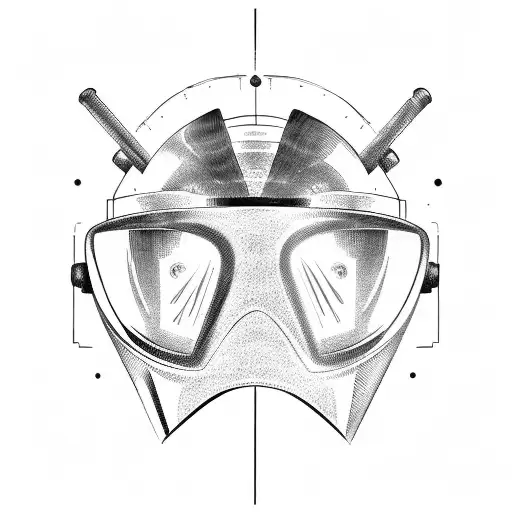 welding helmet with tig torch  tattoo design idea
