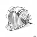 welding helmet with tig torch  tattoo design idea