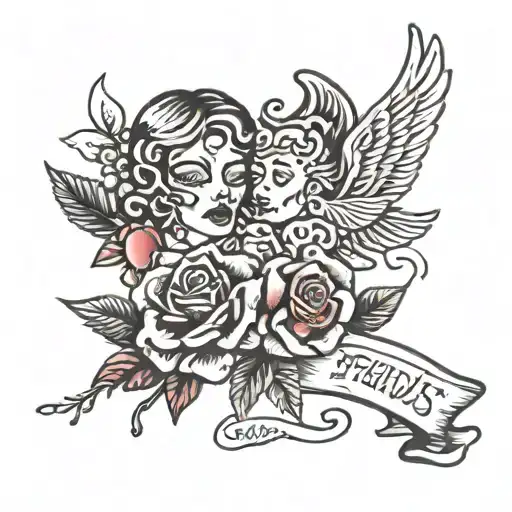 best friends forever & always tattoo design idea