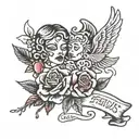best friends forever & always tattoo design idea