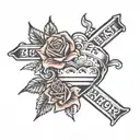 best friends forever & always tattoo design idea