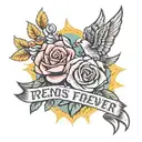 best friends forever & always tattoo design idea