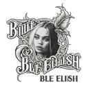 Text saying "Billie Eilish - LUNCH (one take T009) tattoo design idea