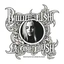 Text saying "Billie Eilish - LUNCH (one take T009) tattoo design idea