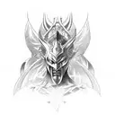 An epic duel between a powerful devil and an angelic warrior tattoo design idea