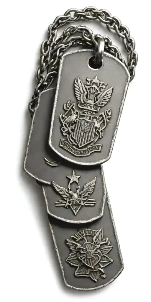 military dog tags tattoo design idea