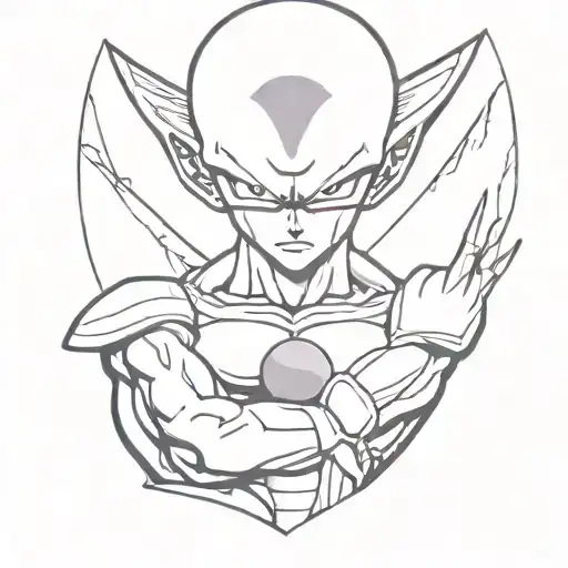 frieza with death ball z tattoo design idea