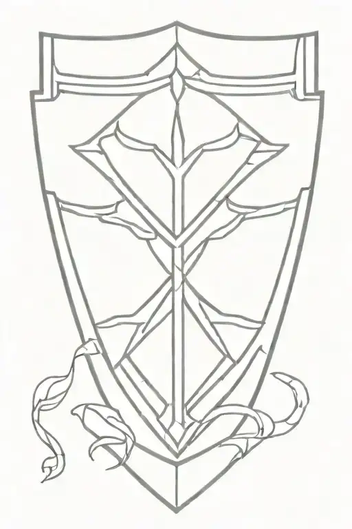 paladin shield tattoo design idea