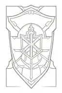 paladin shield tattoo design idea