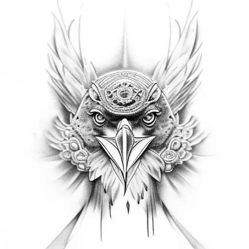 Raven nordic tattoo design idea