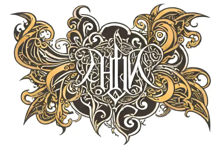 YHWH written tattoo design idea