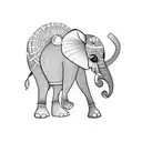 three elephants  tattoo design idea