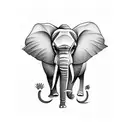 three elephants  tattoo design idea