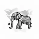 three elephants  tattoo design idea