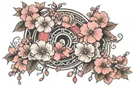 Sakura and Japanese tattoo design idea