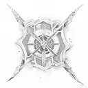 Basque cross with wave tattoo design idea