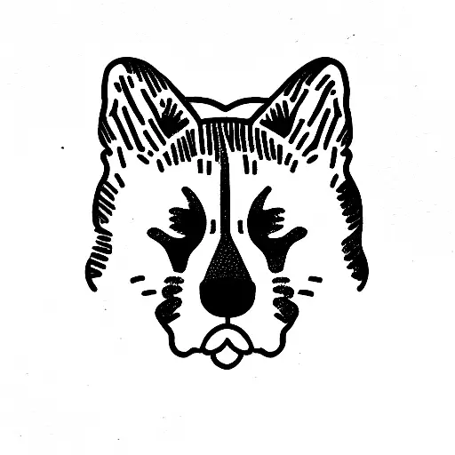 Akita inu  tattoo design idea