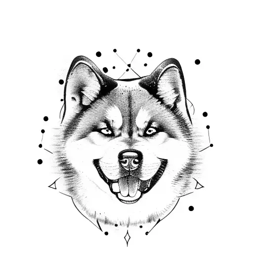 Akita inu  tattoo design idea