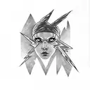 Lightning Bolt with storm clouds  tattoo design idea