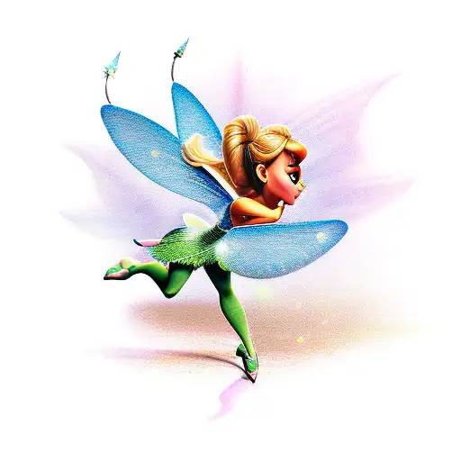 tinkerbell battle tattoo design idea