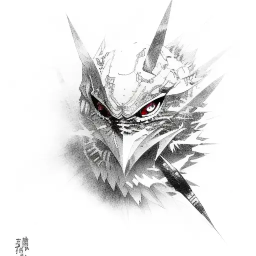 itachi sharigan raven  tattoo design idea