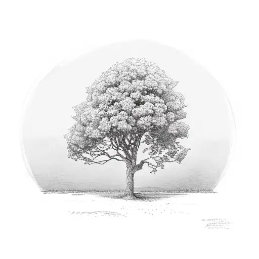 orange tree sprig tattoo design idea