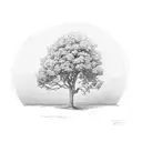 orange tree sprig tattoo design idea