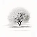 orange tree sprig tattoo design idea