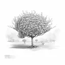 orange tree sprig tattoo design idea