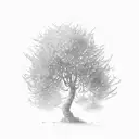 orange tree sprig tattoo design idea