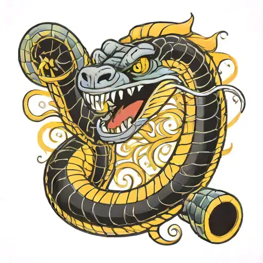 king cobra tattoo design idea