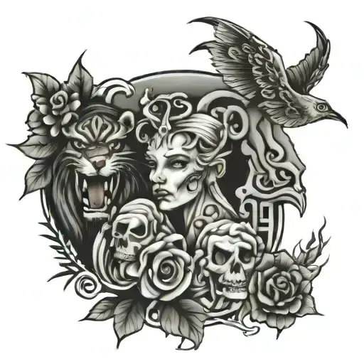 family over everything tattoo design idea