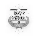 cursive writing saying RE1GN 4 EVER tattoo design idea