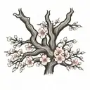 Cherry Blossom tree tattoo design idea