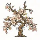 Cherry Blossom tree tattoo design idea