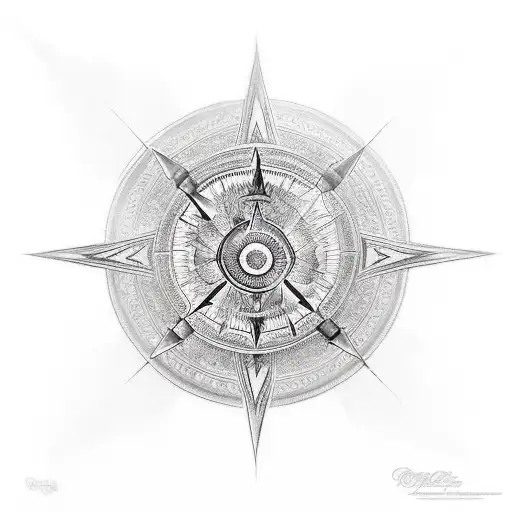 Freya wolf lightning norse compass arm sleeve tattoo design idea