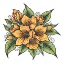 January February June october birth flower tattoo design idea
