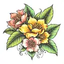 January February June october birth flower tattoo design idea